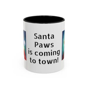 Pawsitively Jolly: Custom Two-Tone Mug for a Festive Sip! 🐾🎅
