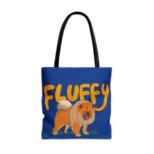 Pawsitively Adorable Tote Bag: Fluffy Dog Print Delight for a Paw-some Statement