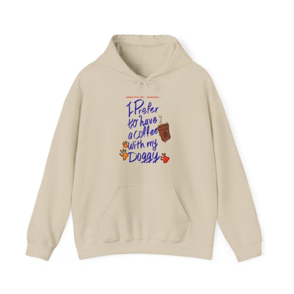 Coffee with Doggy: Women's Hooded Sweatshirt - Image 3
