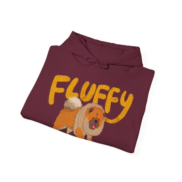 Fluffy Dog: Women's Hooded Sweatshirt - Image 4