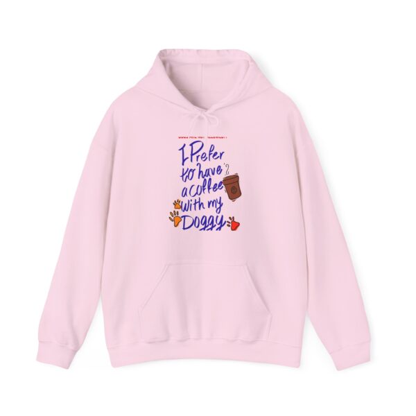 Coffee with Doggy: Women's Hooded Sweatshirt - Image 7