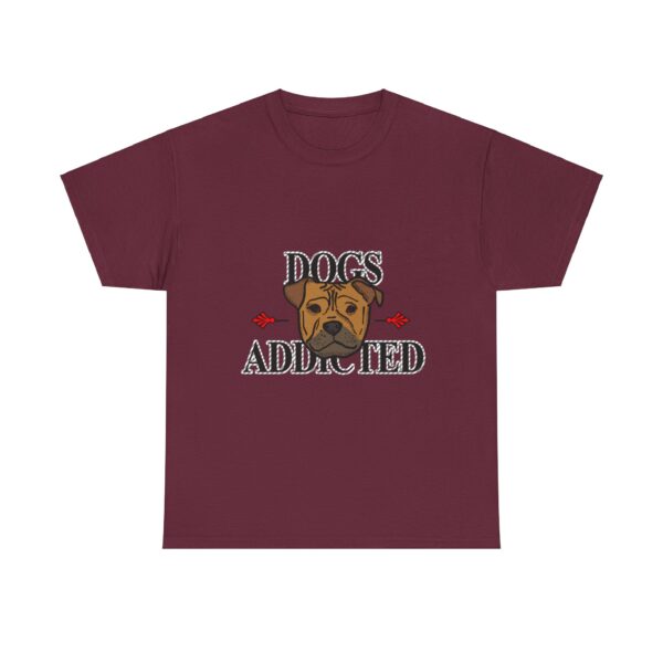 Dog Addicted: Men's Cotton Crew Tee - Image 2