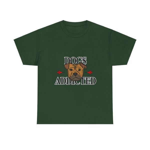 Dog Addicted: Men's Cotton Crew Tee - Image 3
