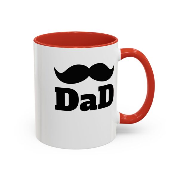 Mustache Marvel: Personalized Two-Tone Mug for the Coolest Dad in Town! - Image 6