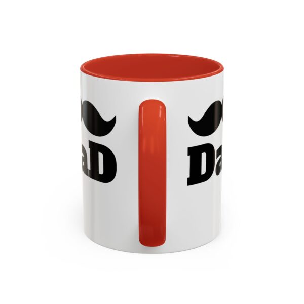 Mustache Marvel: Personalized Two-Tone Mug for the Coolest Dad in Town! - Image 8