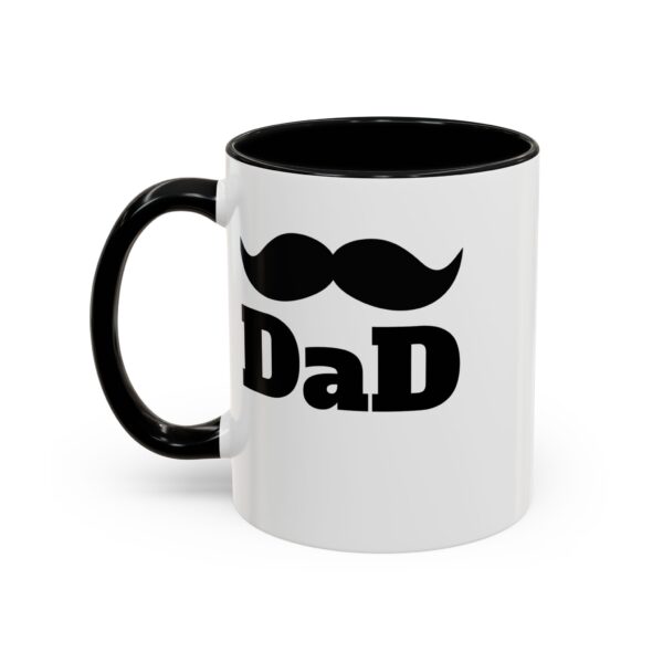 Mustache Marvel: Personalized Two-Tone Mug for the Coolest Dad in Town! - Image 3