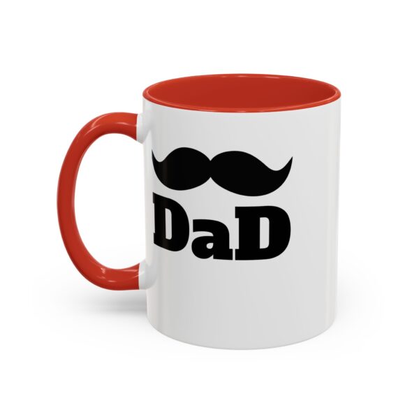 Mustache Marvel: Personalized Two-Tone Mug for the Coolest Dad in Town! - Image 7