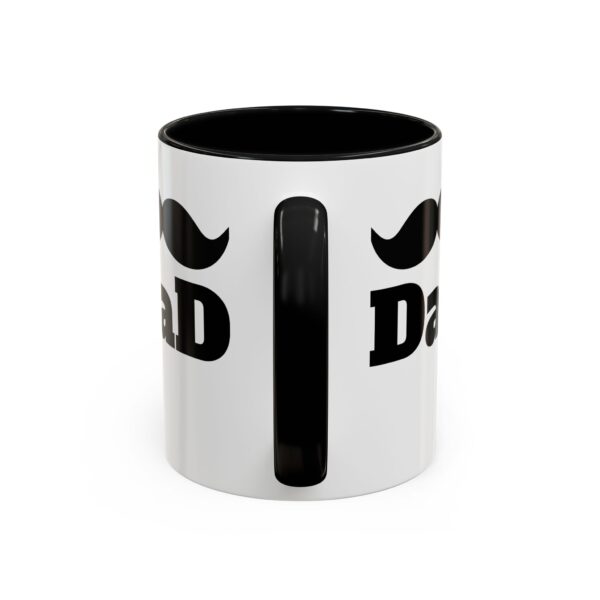 Mustache Marvel: Personalized Two-Tone Mug for the Coolest Dad in Town! - Image 4